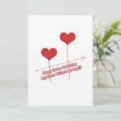 Funny Quote en Heart Shaped Balloons Holiday Car Feestdagenkaart (Staand voorkant)