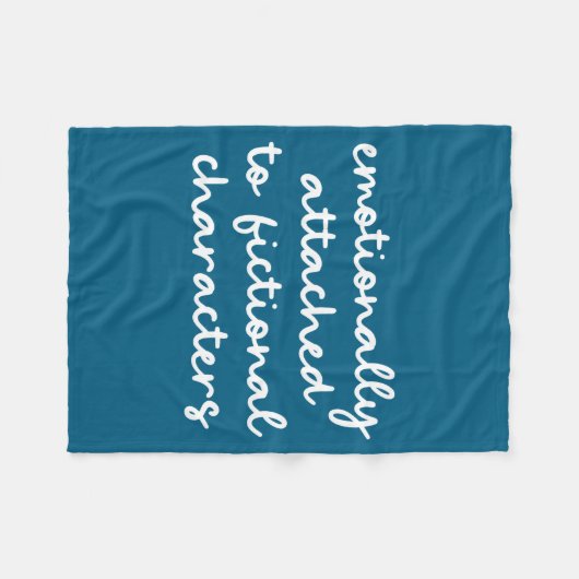 Funny Quote For Book Lovers Modern Script  Fleece Deken (Voorkant (Horizontaal))