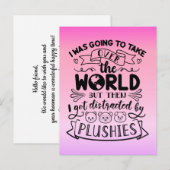 Funny Quote for Cute Plushie Lovers & Collectors Briefkaart (Voorkant / Achterkant)