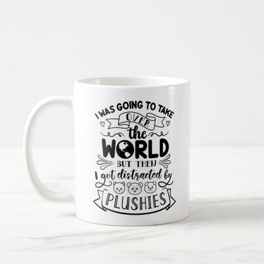 Funny Quote for Cute Plushie Lovers & Collectors Koffiemok (Links)