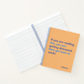 Funny Quote gaat terug naar Spiral Notitieboek (Binnen)
