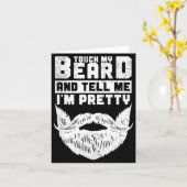 Funny Quote Gift For Bearded Men And Beard Lovers  Kaart (Gele Bloem)