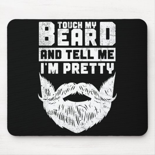Funny Quote Gift For Bearded Men And Beard Lovers  Muismat (Voorkant)