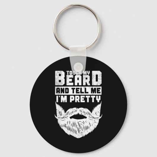 Funny Quote Gift For Bearded Men And Beard Lovers  Sleutelhanger (Voorkant)