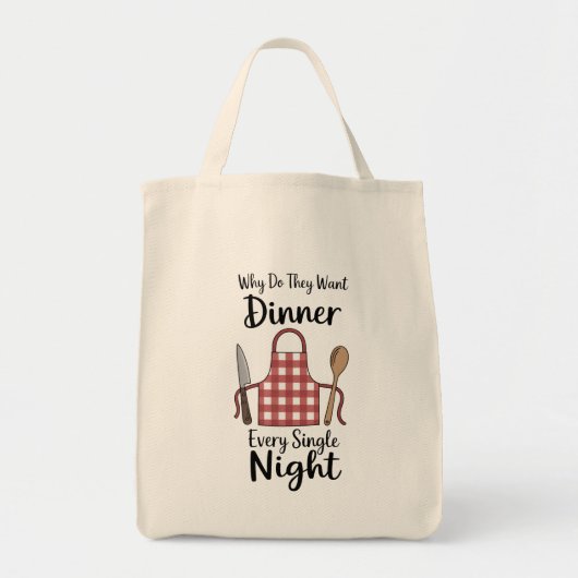Funny Quote Grocery  Tote Bag (Voorkant)