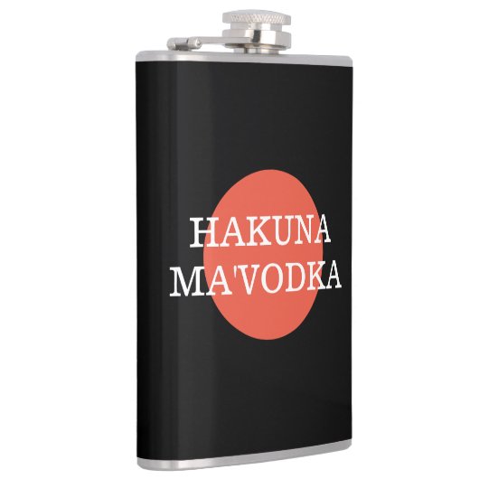 Funny Quote Hakuna Ma'Vodka Drink Parody Heupfles (Rechts)