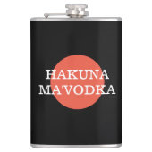 Funny Quote Hakuna Ma'Vodka Drink Parody Heupfles (Voorkant)