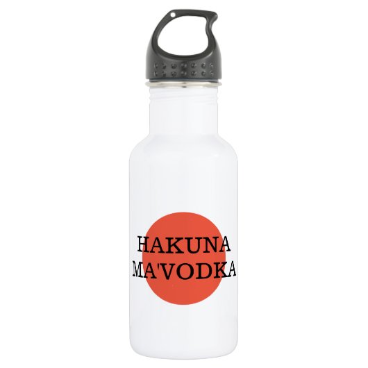 Funny Quote Hakuna Ma'Vodka Drink Parody Waterfles (Voorkant)