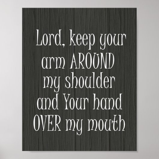 Funny Quote, Heer houdt je arm rond mijn Poster (Voorkant)