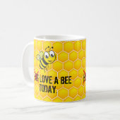 Funny Quote Hug/Love a Bee Today Koffiemok (Voorkant links)