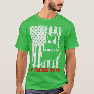 Funny Quote ID roke die Barbecue BBQ T-shirt