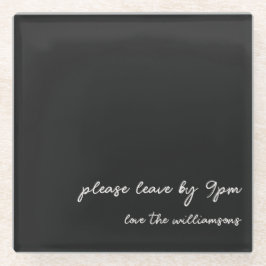 Funny Quote Introvert Humor Custom Black White Glazen Onderzetter