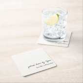 Funny Quote Introvert Humor Custom Black White Kartonnen Onderzetters (Insitu)