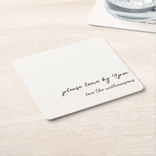 Funny Quote Introvert Humor Custom Black White Kartonnen Onderzetters (Schuin)