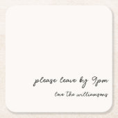 Funny Quote Introvert Humor Custom Black White Kartonnen Onderzetters (Voorkant)