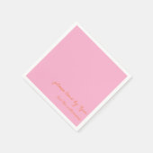 Funny Quote Introvert Humor Custom Pink Orange Servet (Hoek)