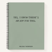 Funny Quote is een app Simple Green Notitieboek (Voorkant)