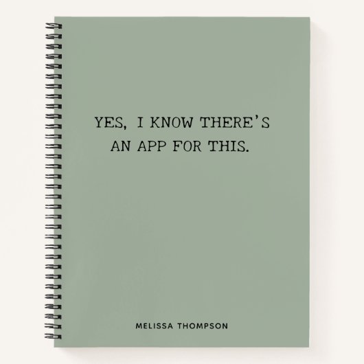 Funny Quote is een app Simple Green Notitieboek (Voorkant)