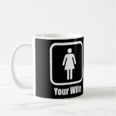 Funny Quote je vrouw Mijn vrouw - Gift for Husband Koffiemok (Links)