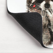 Funny Quote Kiss de Cook Cute Raccoons, Animal Mo Muismat (Hoek)