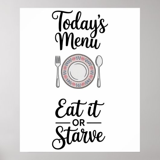 Funny Quote Kitchen Poster (Voorkant)