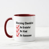 Funny quote koffie mok-Morning checklist Mok (Links)