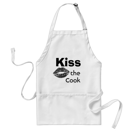 Funny Quote, Kus the Cook, Cute quote Novelty Standaard Schort (Voorkant)