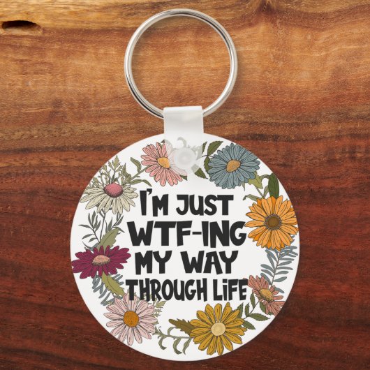 Funny Quote Leven Gezegden Mam Papa Ouderschap Sleutelhanger (Voorkant)