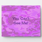 Funny Quote Licht Paarse Camouflage Fotoplaat (Voorkant)