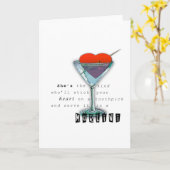 Funny Quote Martini Glass Kaart (Gele Bloem)