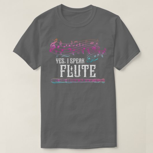 Funny Quote Musical Instrument Retro Flute T-shirt (Design voorkant)