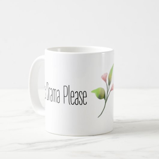 Funny Quote No Drama Please Decor For Home Koffiemok (Voorkant links)