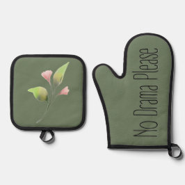 Funny Quote No Drama Please Decor For Home Ovenwant & Pannenlap Set