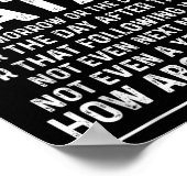 Funny Quote Nope Not Today Satan Never Graphic  Poster (Hoek)