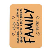 Funny quote Normal Family Motto Magnet Magneet (Verticaal)