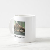Funny Quote Orangutan Koffiemok (Voorkant links)