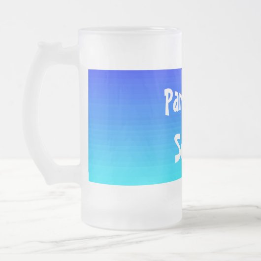 Funny Quote Party on Jouw naam blended Blue Matglas Bierpul (Links)