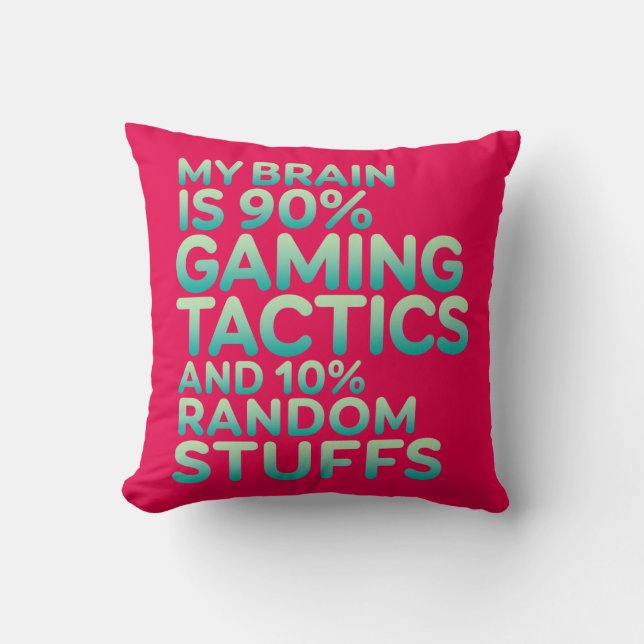 Funny Quote Pillow voor video games Geek en Gamer Kussen (Voorkant)