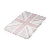 Funny Quote Pink Union Jack Flag Bath Mat (Gekanteld)