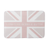 Funny Quote Pink Union Jack Flag Bath Mat (Voorkant)