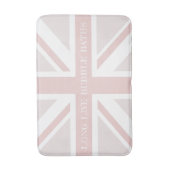 Funny Quote Pink Union Jack Flag Bath Mat (Voorkant Verticaal)