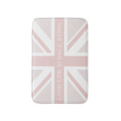 Funny Quote Pink Union Jack Flag Bath Mat (Voorkant Verticaal)