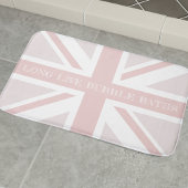 Funny Quote Pink Union Jack Flag Bath Mat