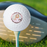 Funny Quote Pink White Custom Kinder Photo Golfballen<br><div class="desc">Persoonlijke fotogolfballen met bewerkbare tekst. De grappige formulering luidt: "Ik hou van je,  ruw en terug" in zwarte typografie,  op een roze achtergrond. Het fotomalplaatje is opstelling voor u om uw eigen foto,  zoals afbeelding van uw kind of kleinkind toe te voegen.</div>