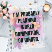 Funny Quote Playful Watercolor Floral Notitieboek
