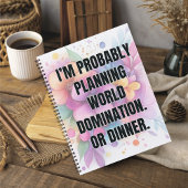 Funny Quote Playful Watercolor Floral Notitieboek