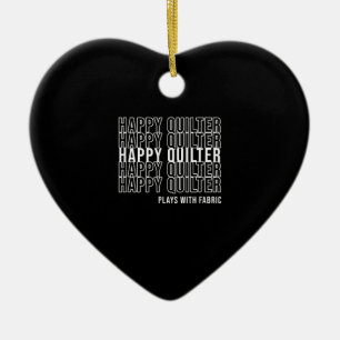 Funny Quote Quote Quilters speelt met verbinding Keramisch Ornament