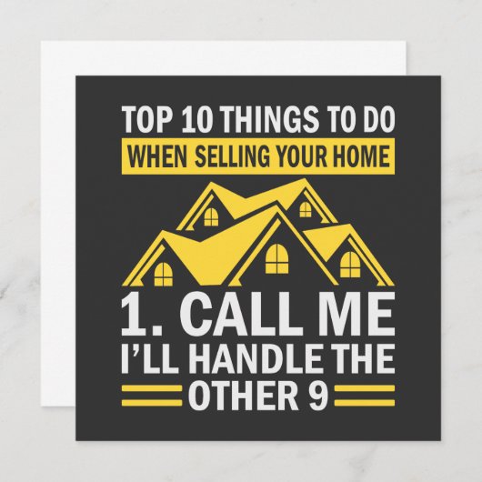 Funny Quote Real Estate Agent (Voorkant / Achterkant)