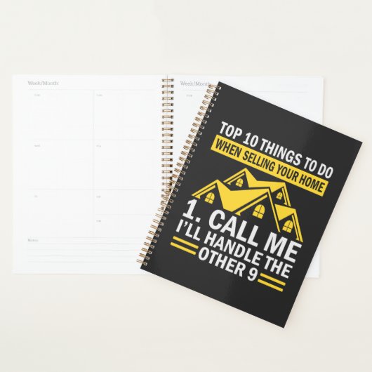 Funny Quote Real Estate Agent Planner (Display)