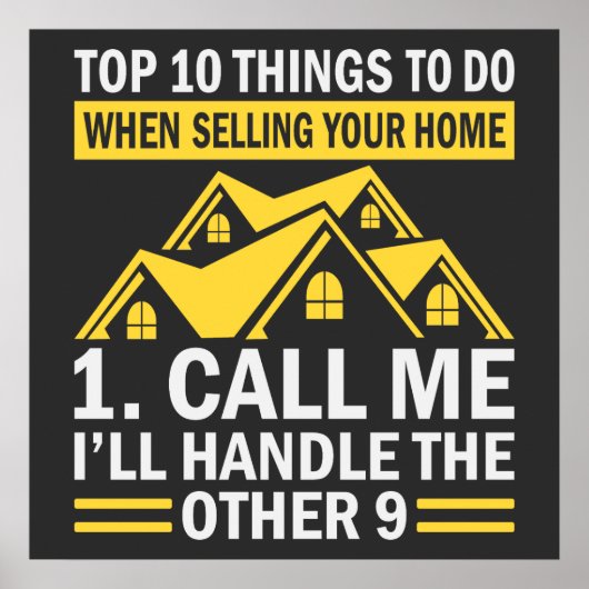 Funny Quote Real Estate Agent Poster (Voorkant)